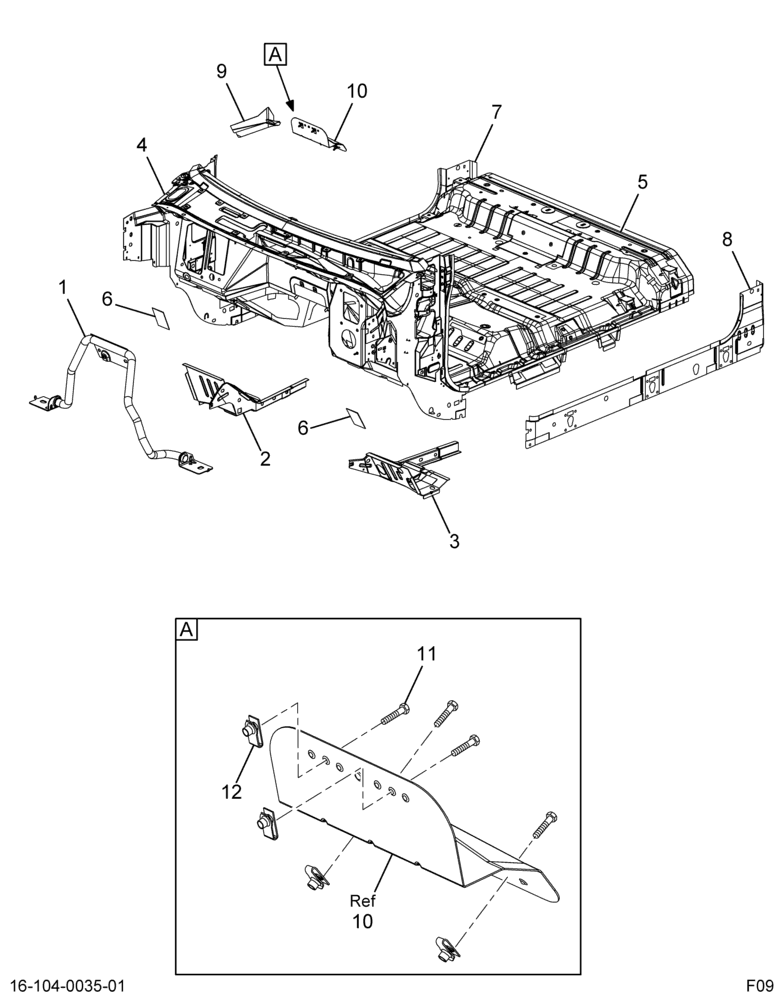 ....UNDERBODY ASM SUPER CAB WITH (Intl. 3841608C91)