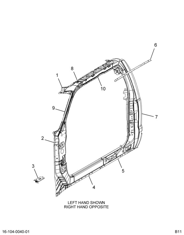 ..FRAME DOOR  PANEL SIDE BODY AS (BC4Z-71211A11-A)