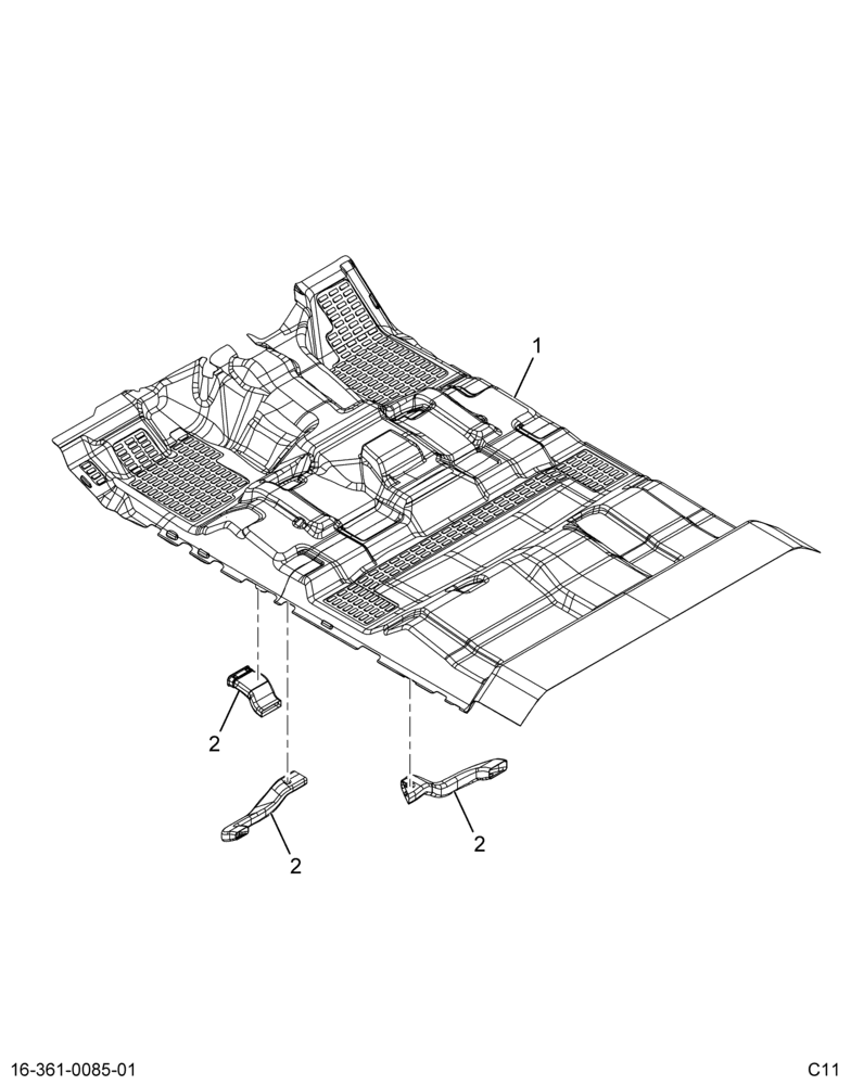..MAT,FLOOR, ASSY, CC W/DUCT,W/M (BC4Z-7213036-D)