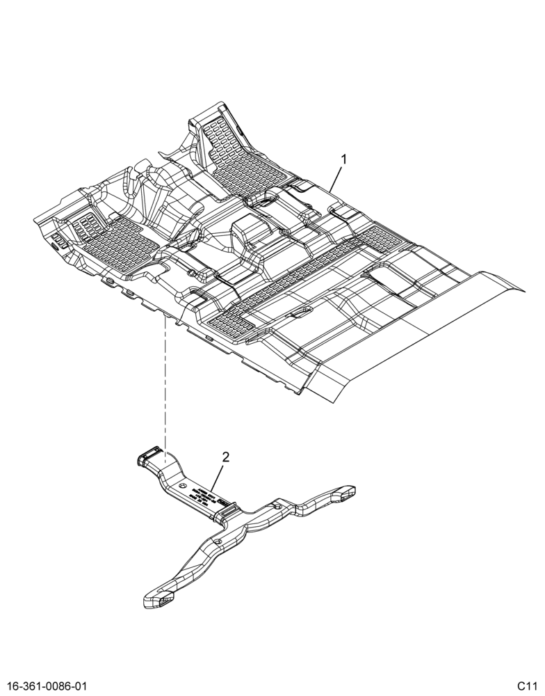 ..MAT,FLOOR, ASSY, CC W/DUCT, W/ (Intl. 3892639C91)