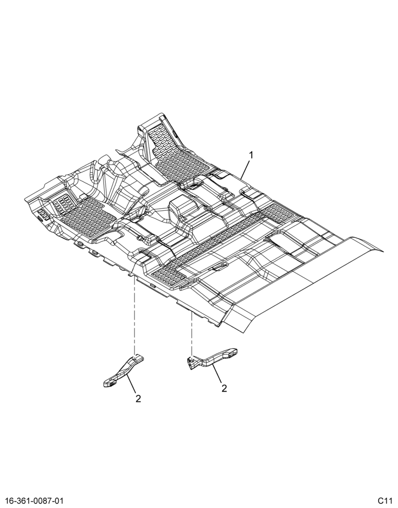 ..MAT,FLOOR, ASSY, CC W/DUCT,W/M (Intl. 3892638C91)