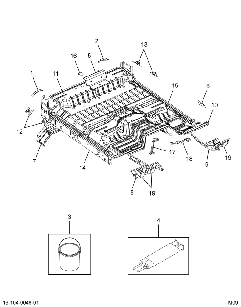..UNDERBODY,ASM, SUPER CAB (Intl. 3854156C92)