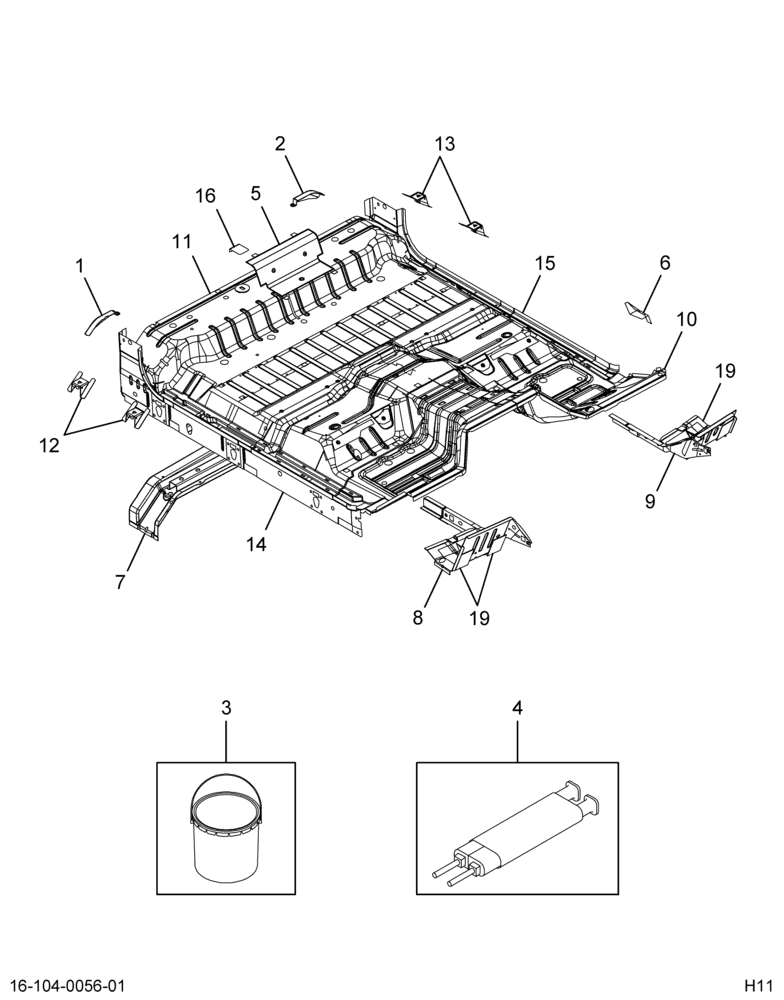 ..UNDERBODY, ASM, SUPER CAB (Intl. 3738289C91)