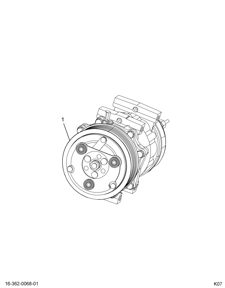 ..COMPRESR A/C W/8 GRV 119" CLTC (4C4Z-19703-DA)