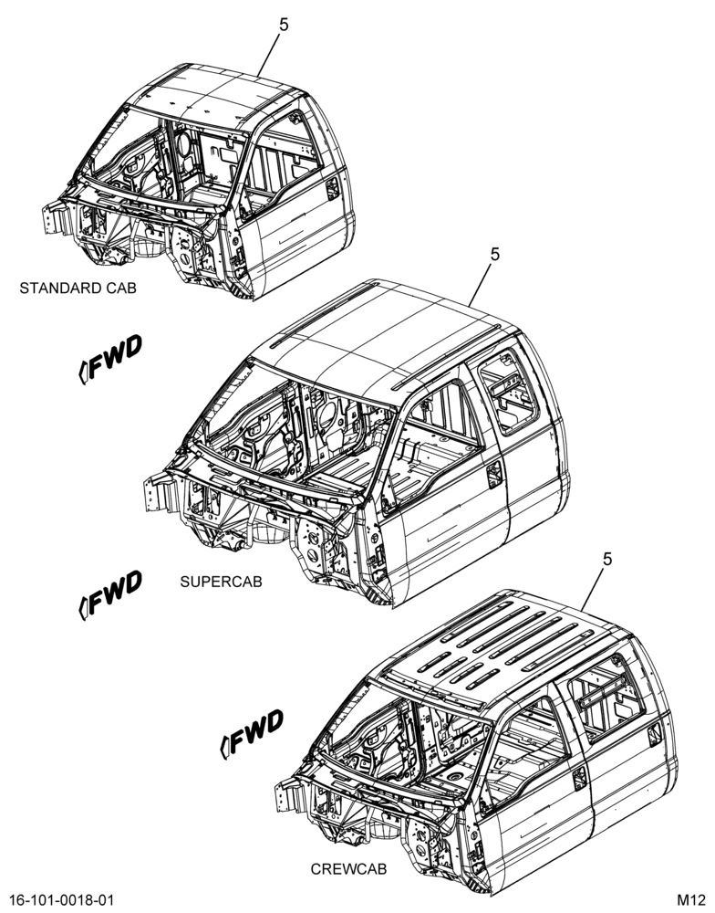 CAB ASM; REGULAR,CREW,FORD