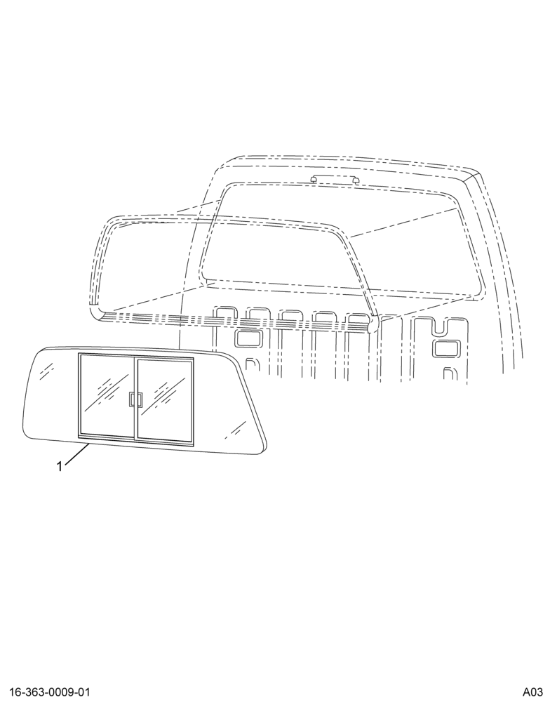 ..WINDOW SLIDING REAR (F81Z-25422B30-AA)