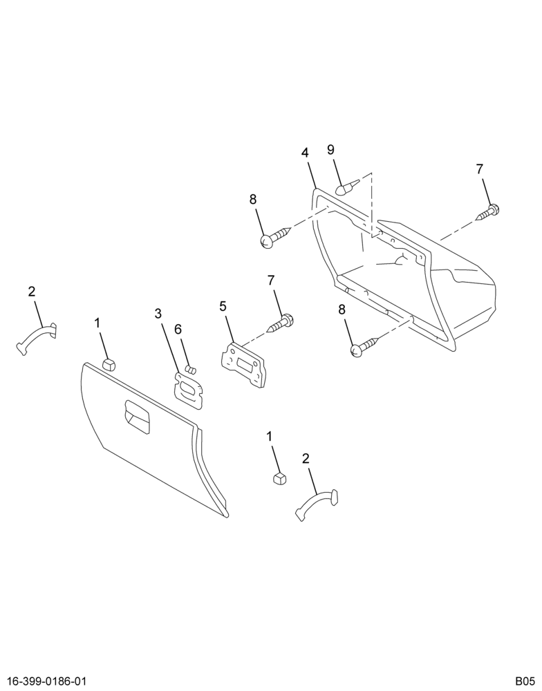 ..HOLDER GLOVE BOX OUTBOARD ASSY (6E7Z-2006024-BA)
