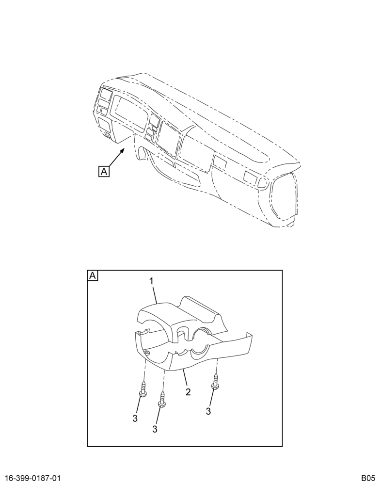 ..COVER STEER COL HOUSING (Intl. 6020425C1)