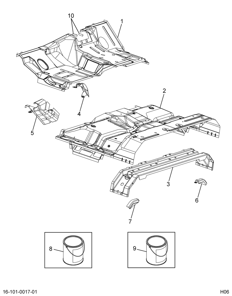 ....UNDERBODY ASM FLOOR REG CAB (8C4Z-7011135-AA)