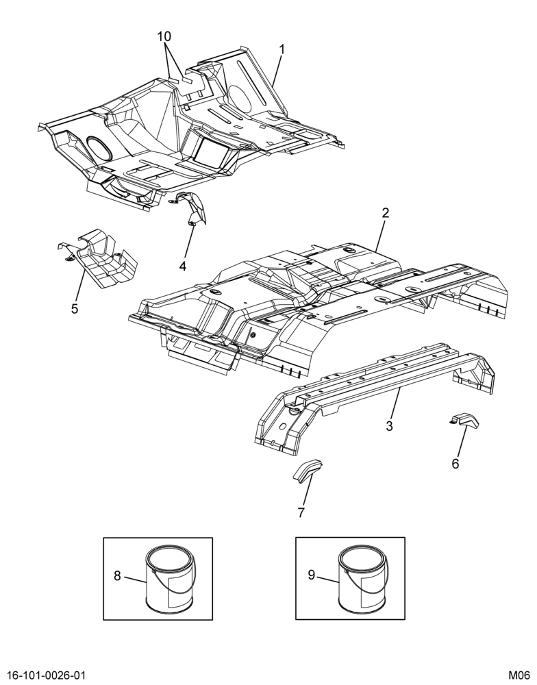 ....UNDERBODY ASM  FLOOR  REG CAB (8C4Z-7011135-AA)