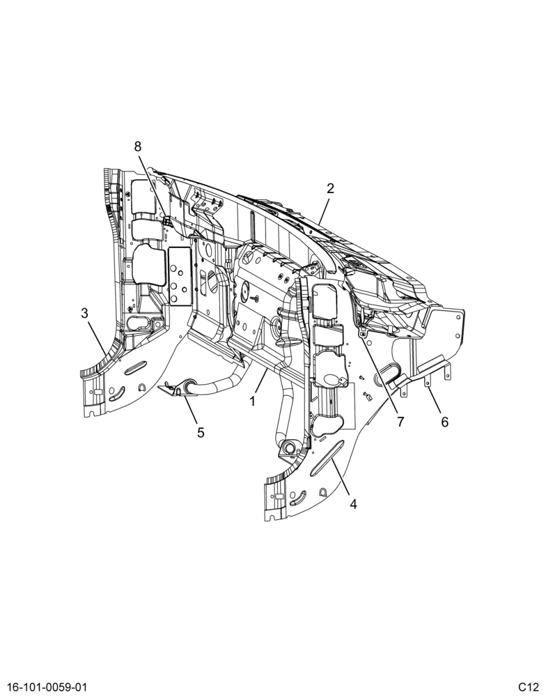 ..PANEL, DASH ASSY COMP (Intl. 3738014C1)