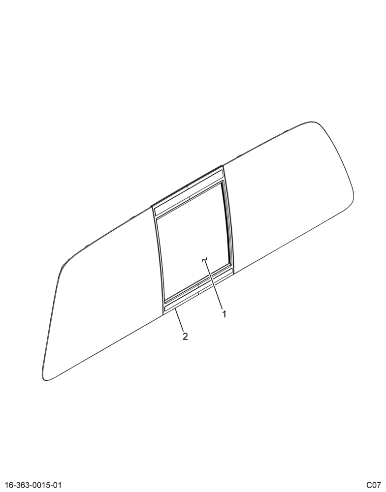 ..WINDOW SLIDING RR PRIVACY GLSS (7C3Z-25422B30-B)