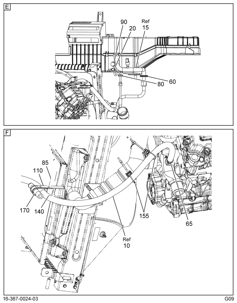 HTR & A/C HOSE ROUTING; LCF W/ 2007 ENGINE 3/3