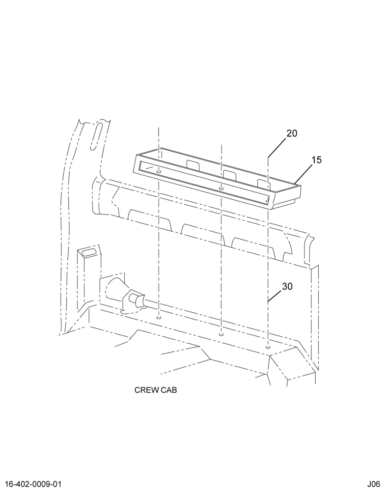 PACKAGE TRAY INSTL; STD / CREW CABS (2007 F6/750)