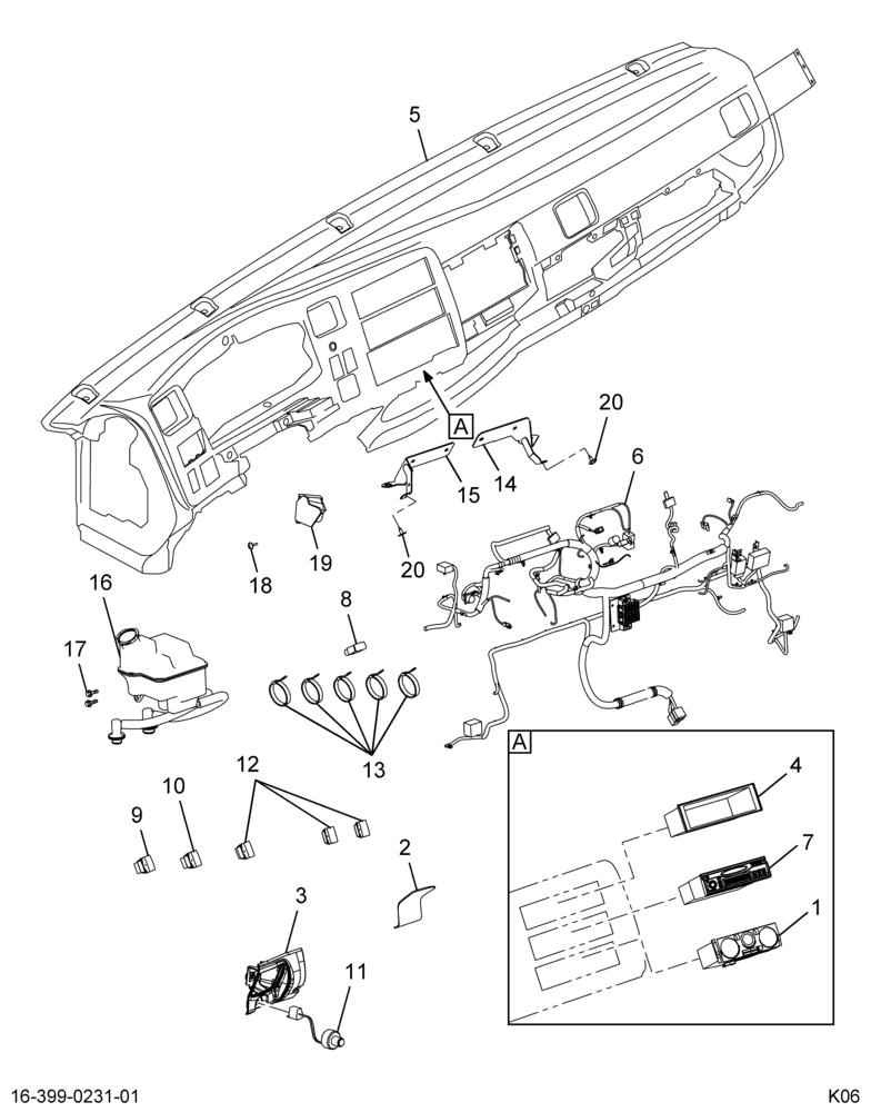 ..MODULE, INSTRUMENT PANEL  W/HE (Intl. 3671707C91)