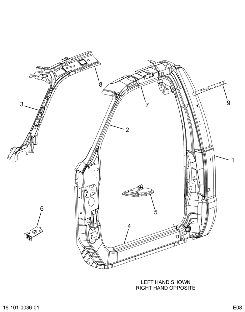 ..FRAME DOOR  PANEL SIDE BODY AS (9C4Z-70211A10-B)