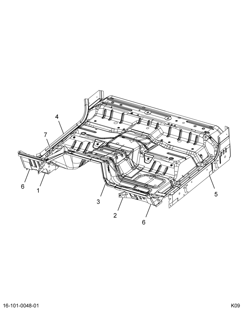 ..UNDERBODY ASM  REGULAR CAB (Intl. 3854153C91)