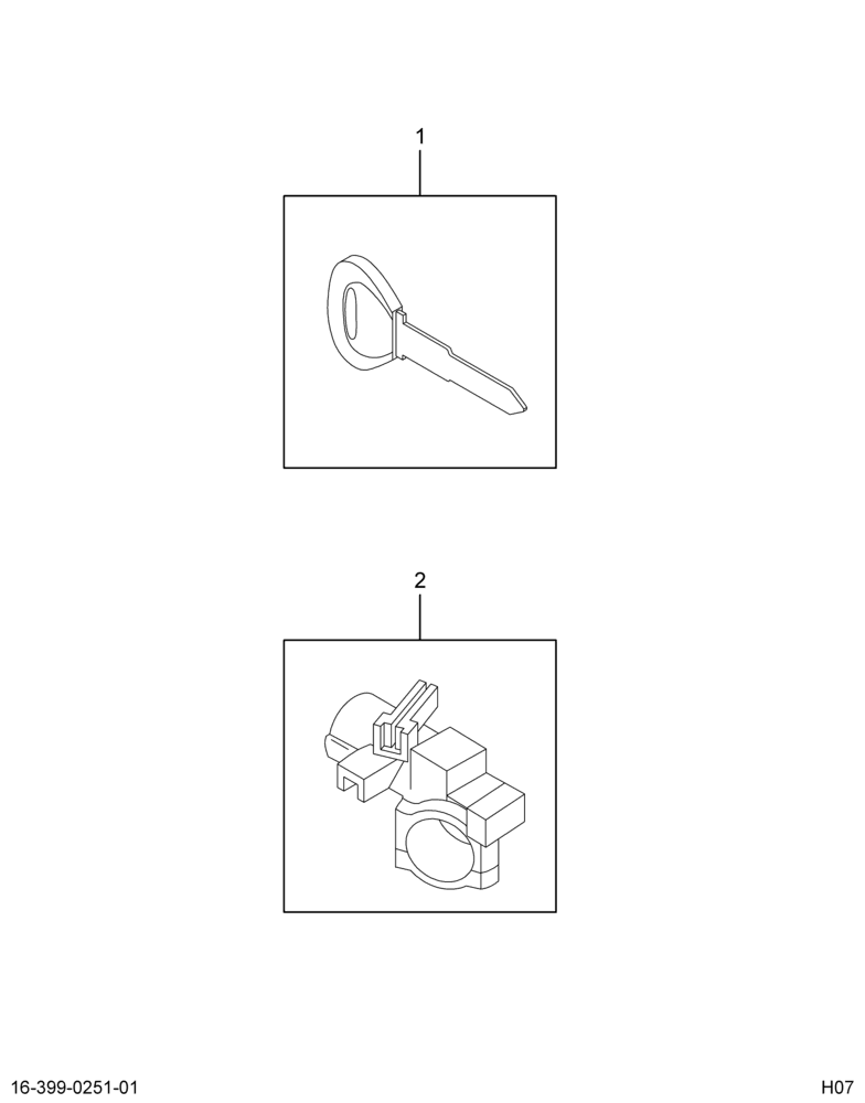 ..SET LOCK CYL KEY SET (6E7Z-2022050-DA)
