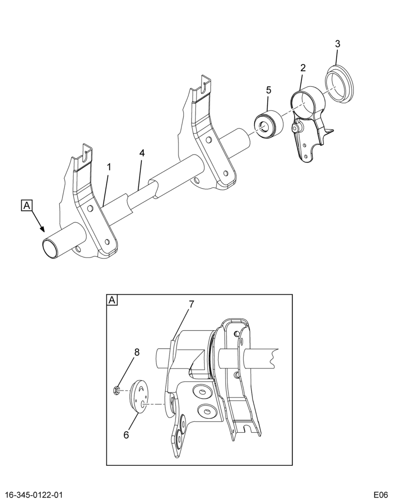 ..HINGE CAB TILT (6E7Z-20111F04-C1)