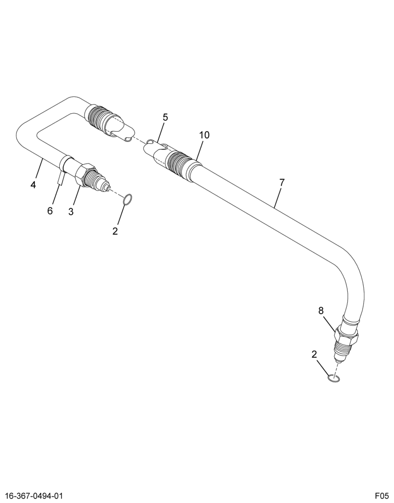 ..HOSE ASSY COND TO DRYER (6E7Z-19835-AA)