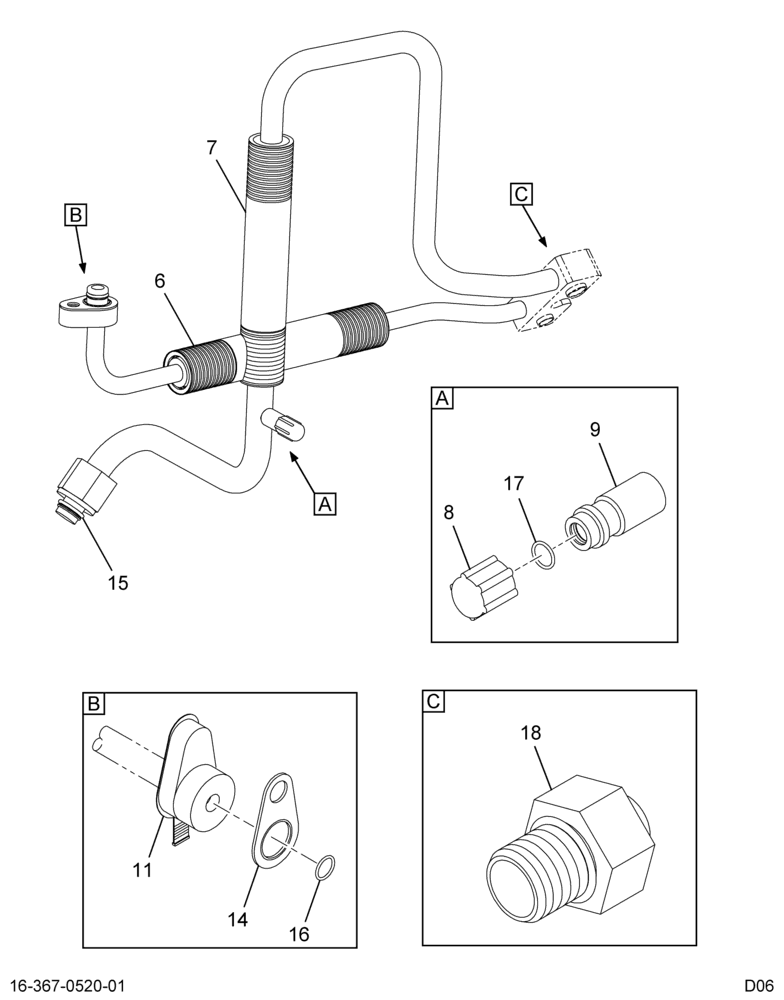 ..HOSE,ASSY A/C COMPR MANIFOLD (6E7Z-19D734-AA)