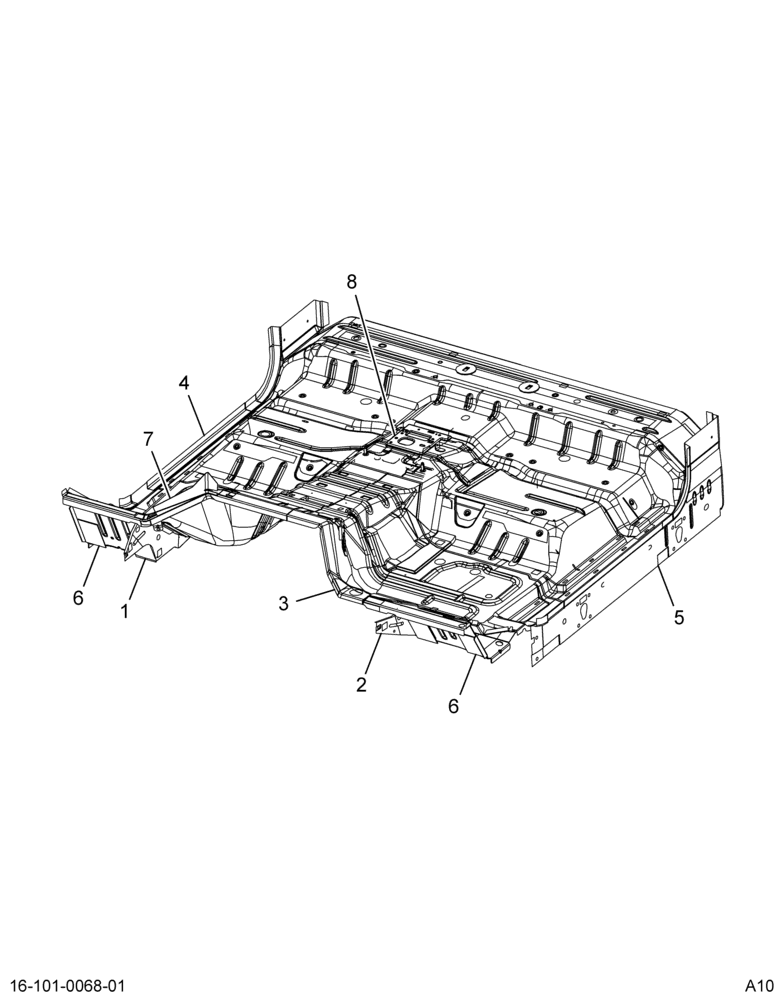 ..UNDERBODY ASM  REG CAB W/20 SE (Intl. 3855504C91)