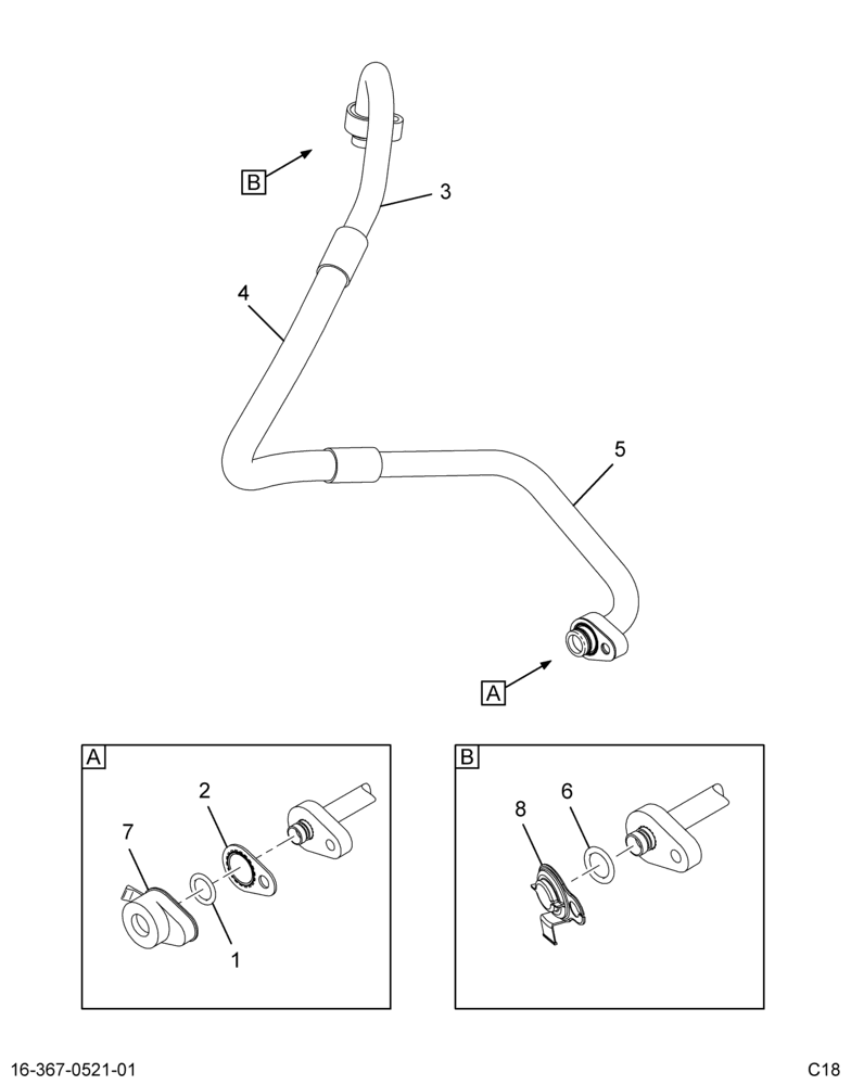 ..HOSE ASSY ACCUM TO COMPR (8C4Z-19D742-BA)