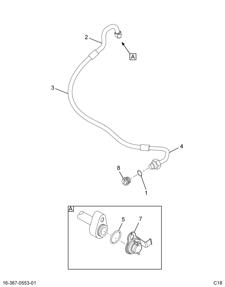 ..HOSE ASSY ACCUMULATOR TO COMPR (8C4Z-19D742-AA)