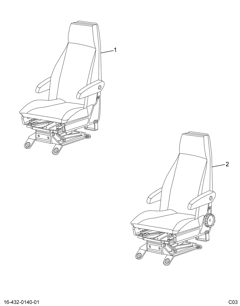 ..KIT SEATS ELLIOT CAPT DRVR  CA (Intl. 3580904C92)