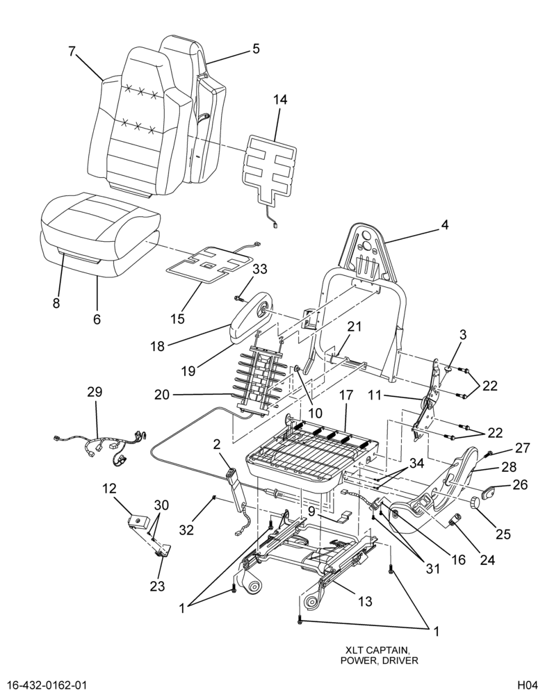 ....SEAT DRS PWR 6-WAY LTHR HTD (5C4Z-7060005-CA)