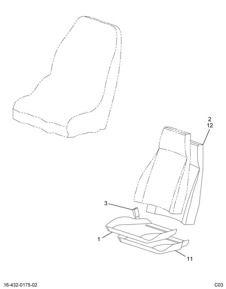 ....SEAT DRS 30% RECLINE CAPT KNIT (4C4Z-6560013-BA) 2/2