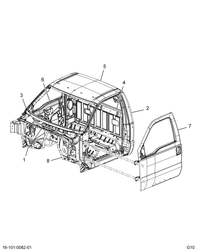 ..CAB REGULAR  W/TELESCOPIC MIRR (Intl. 3845816C91)