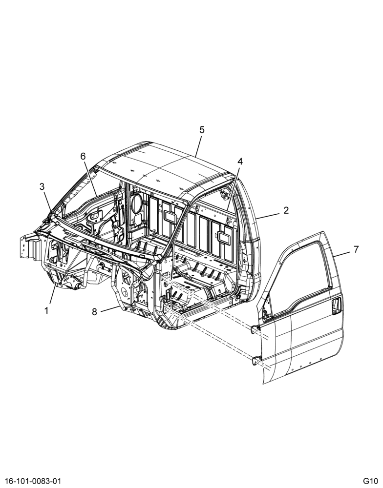 ..CAB,REGULAR, W/TELESCOPIC MIRR (Intl. 3845816C92)