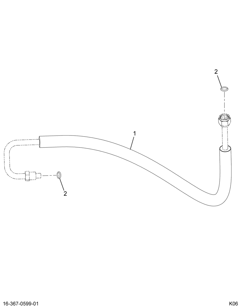 ..HOSE ASSY DRYER TO 3/8 JNCTN (8E7Z-19835-B)
