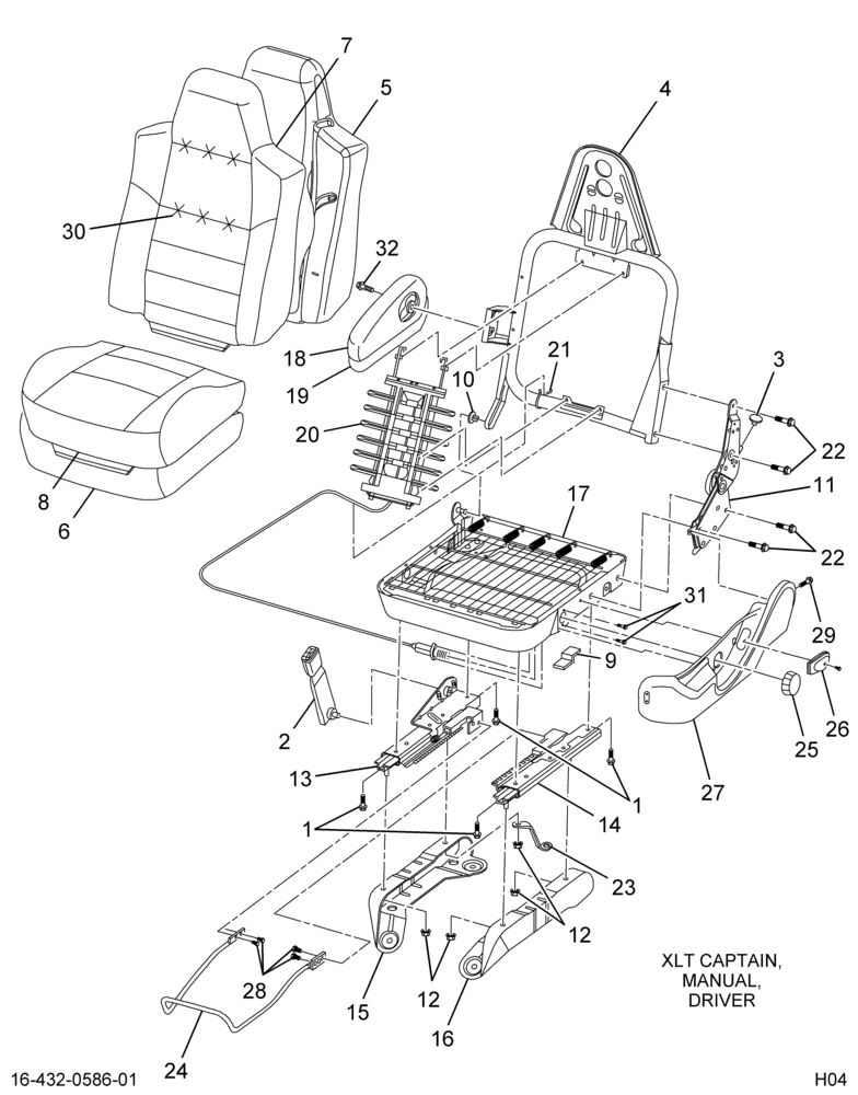....SEAT DRS CAPT G-GRAIN/SAVAGE (4C4Z-7060005-BA)