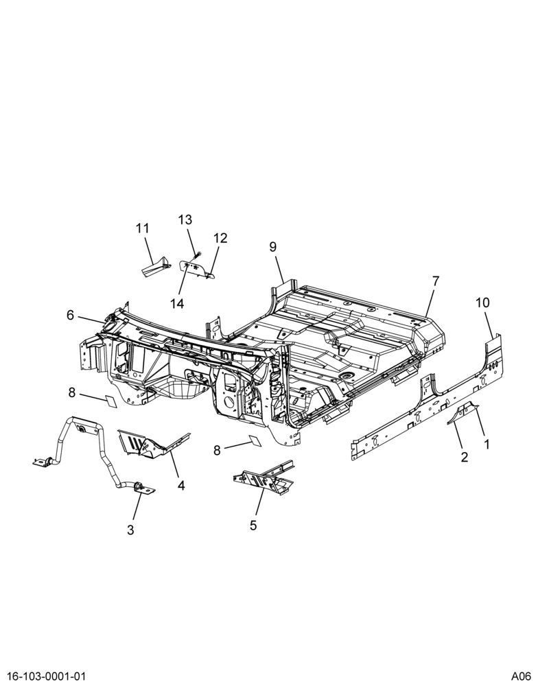 ..UNDERBODY,ASM CREW CAB H/BRK (Intl. 3609059C91)