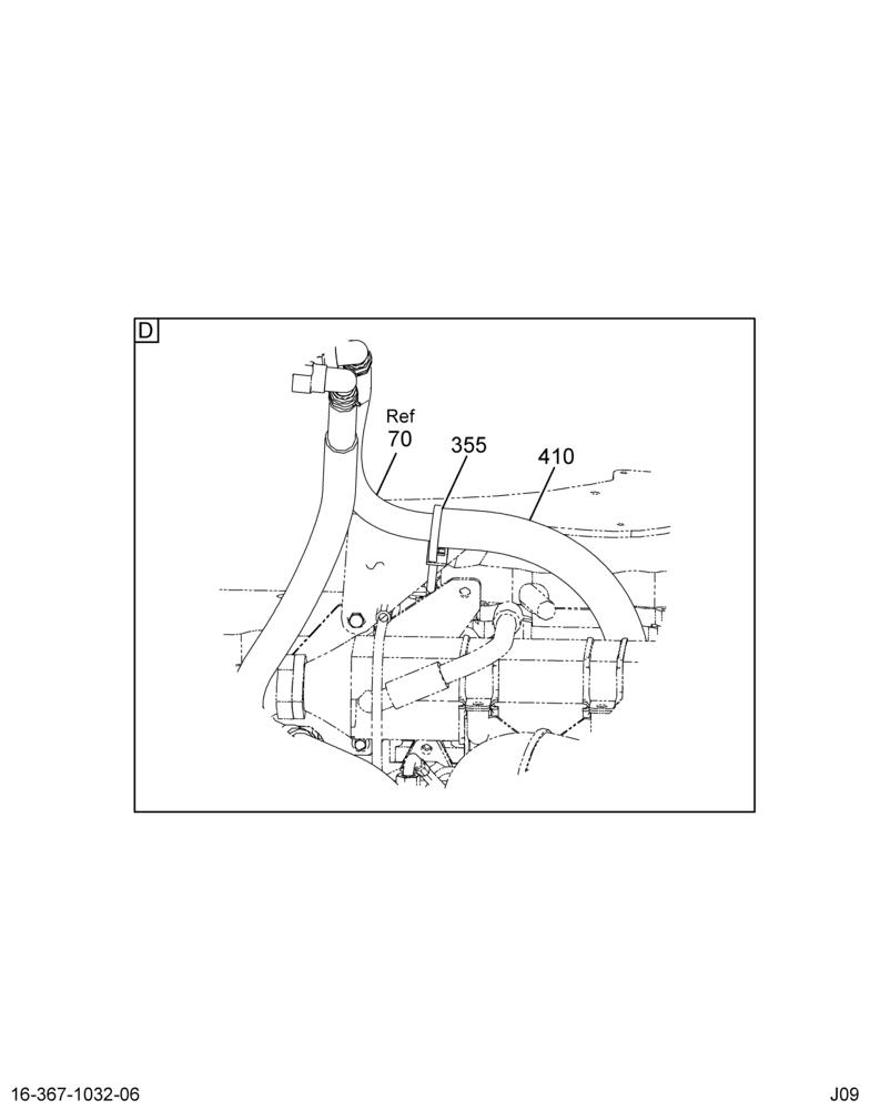 HTR OR HTR & A/C HOSE ROUTING;  JV WITH CUMMINS ENGINE 6/6