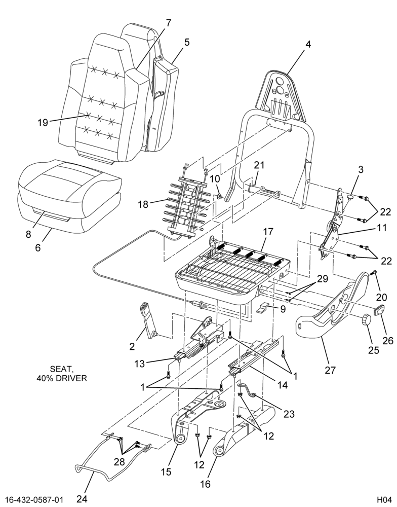 ....SEAT DRIVERS G-GRAIN/SAVAGE (4C4Z-7060005-AA)