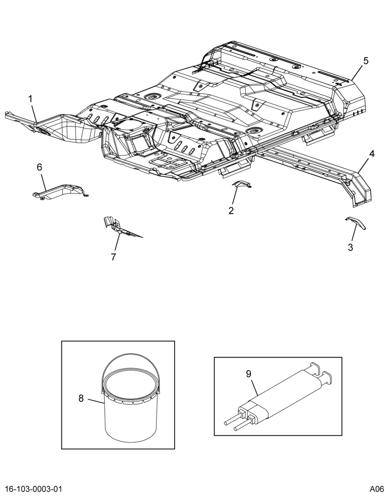 ....UNDERBODY,ASM FLOOR CREW CAB (Intl. 3609109C1)