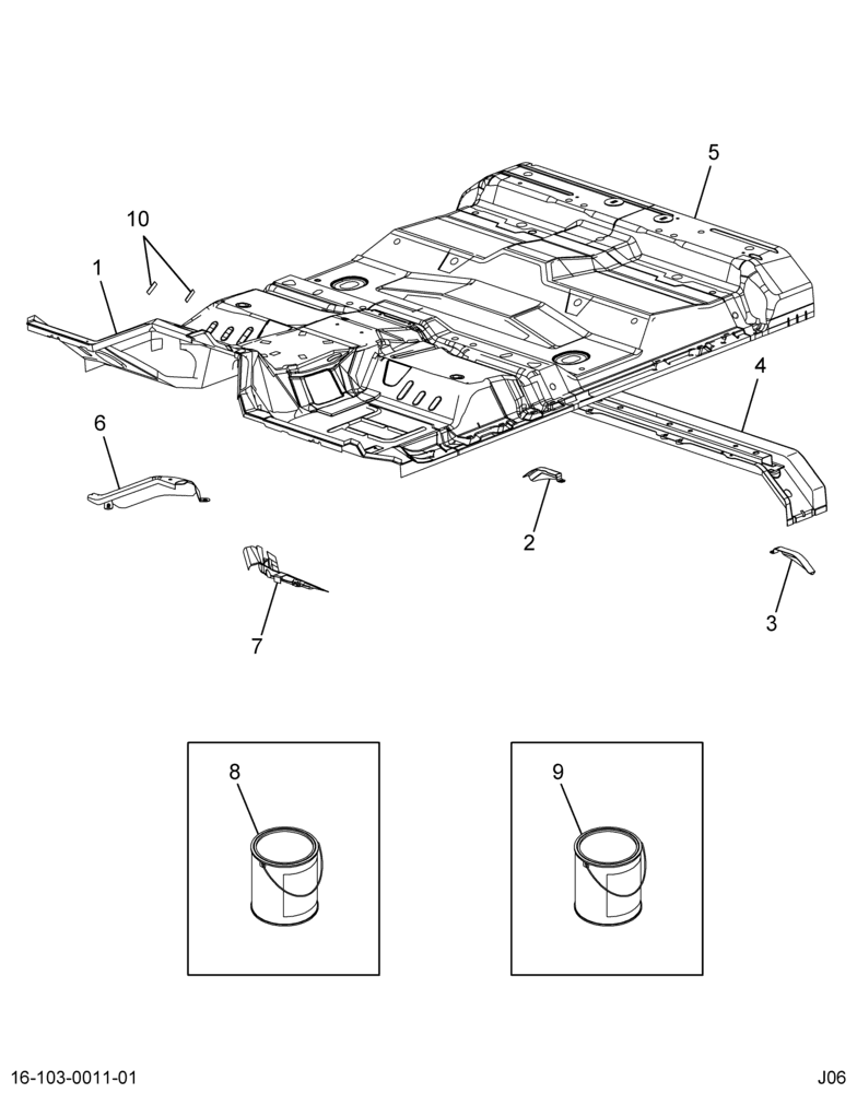 ....UNDERBODY ASM FLOOR CREW CAB (Intl. 3609109C2)
