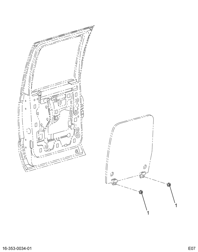 ..GLASS WINDOW REAR SIDE ETC SOL (F81Z-2625712-AA)