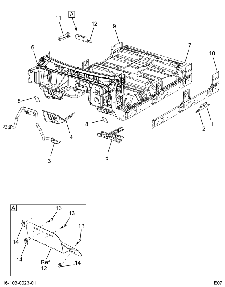 ..UNDERBODY,ASM, -CREW CAB W/HYD (Intl. 3609060C95)