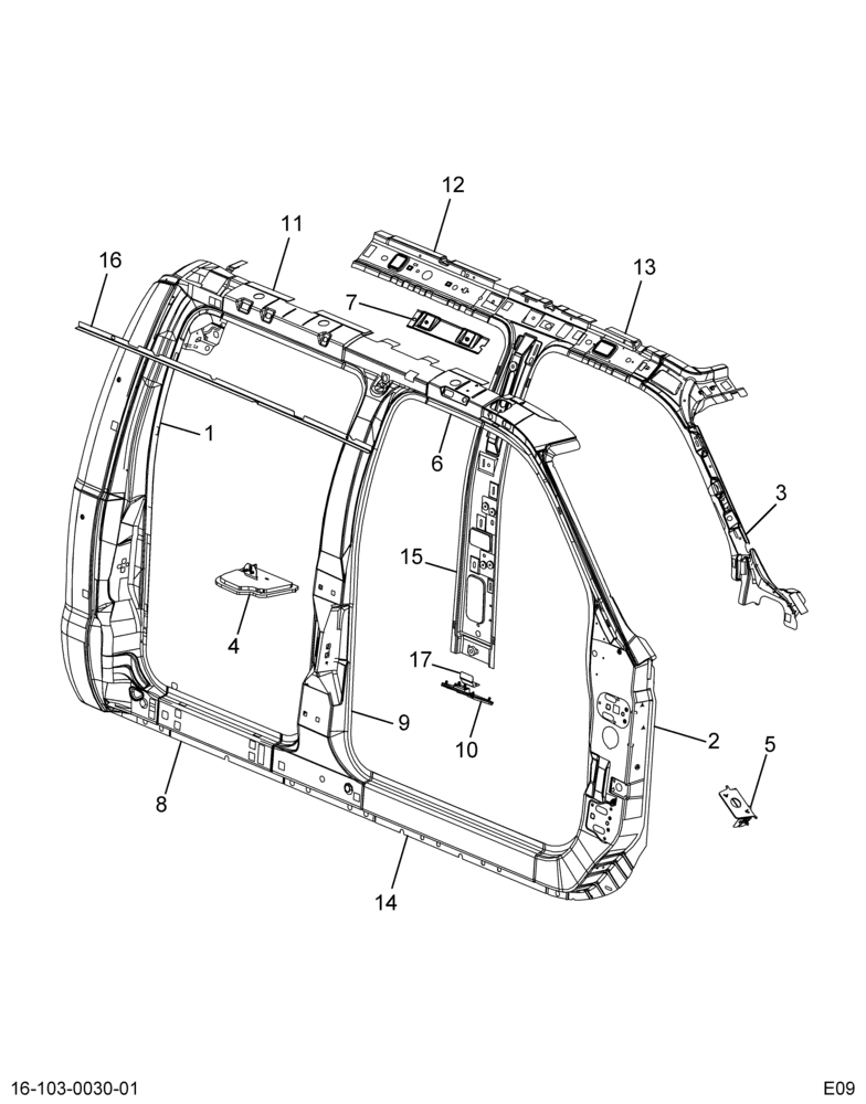 ....FRAME DOOR PANEL SIDE BODY AS (8C4Z-72211A10-AA)