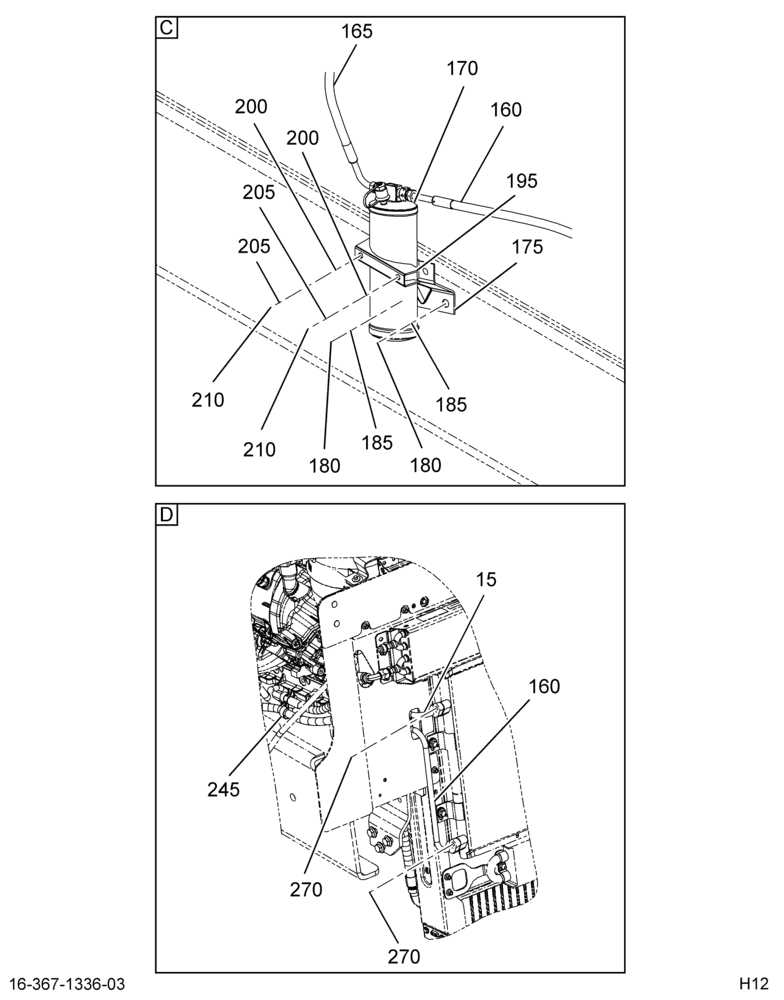 HTR & A/C HOSE ROUTING; W/FOR GAS ENG 3/3