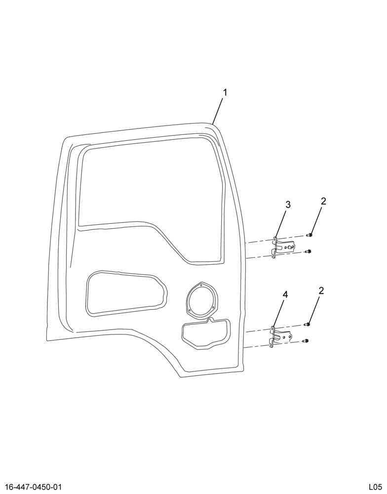 ....DOOR CAB LT W/HINGES (Eng. 6E7O-2020123-AA)