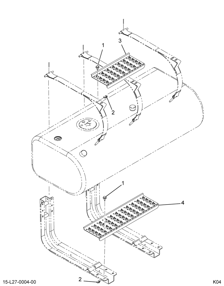 ..FUEL TK*STEPS W/50 65 GAL D (Eng. 4C4O-9B140-CA)