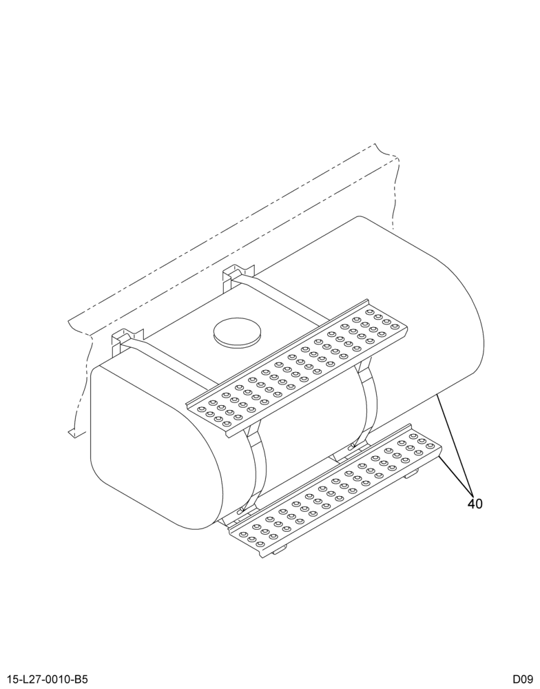 FUEL TANK MODULE; LT SIDE STEPS, (ABR#08)