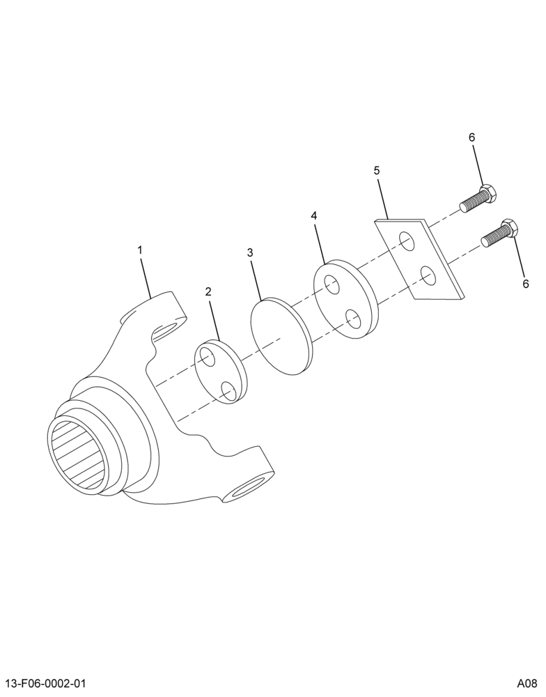 ..KIT OUTPUT SHAFT YOKE 1710 (4C4Z-7A374-AA)