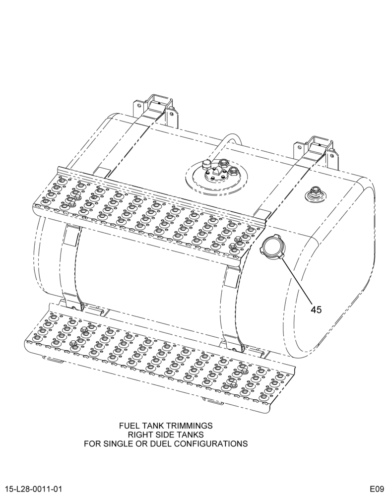 FUEL TANK MODULE; RT SIDE CAP, (ABR#9)