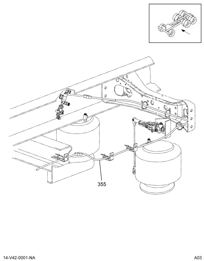 REAR CHASSIS HARN INSTL, SUSP DUMP JUMPER; AIR SUSP SOLENOID